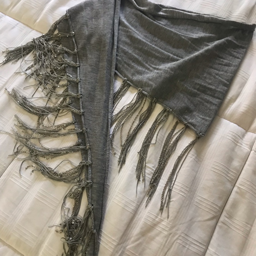 Super cute scarves with silver chain details!